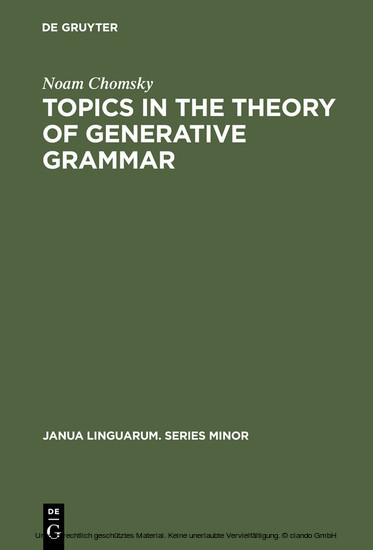Topics in the Theory of Generative Grammar main product photo