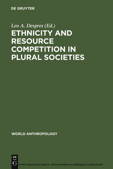 Ethnicity and Resource Competition in Plural Societies main product photo