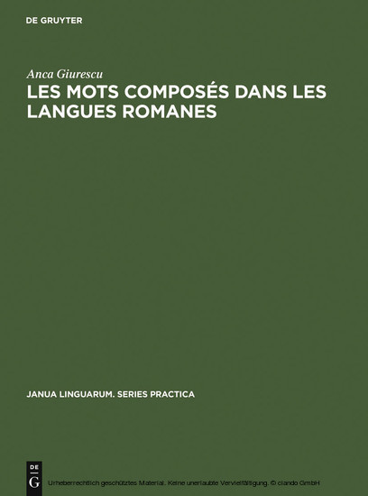 Les mots composés dans les langues romanes main product photo