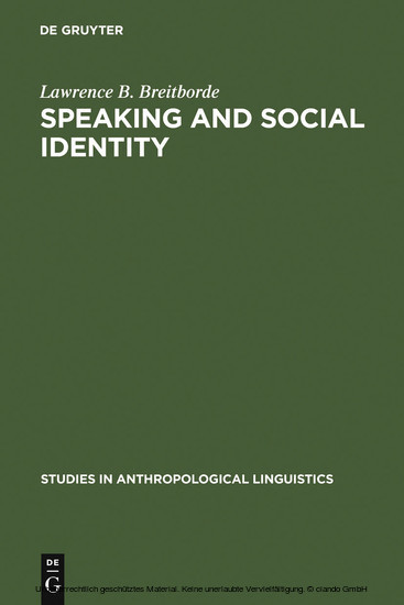 Speaking and Social Identity main product photo