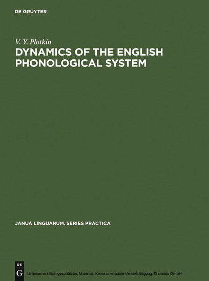 Dynamics of the English Phonological System main product photo