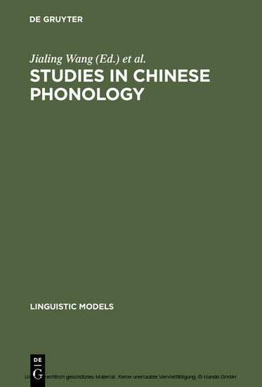 Studies in Chinese Phonology main product photo