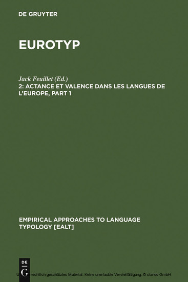 Actance et Valence dans les Langues de l'Europe main product photo