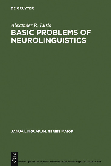 Basic Problems of Neurolinguistics main product photo