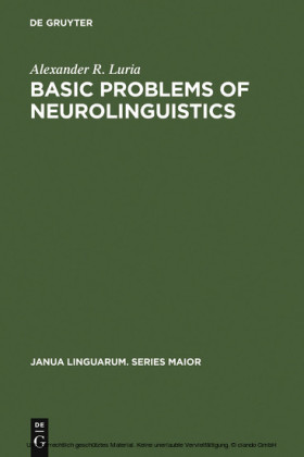 Basic Problems of Neurolinguistics