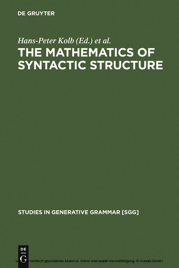 The Mathematics of Syntactic Structure main product photo