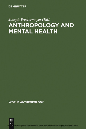 Anthropology and Mental Health main product photo