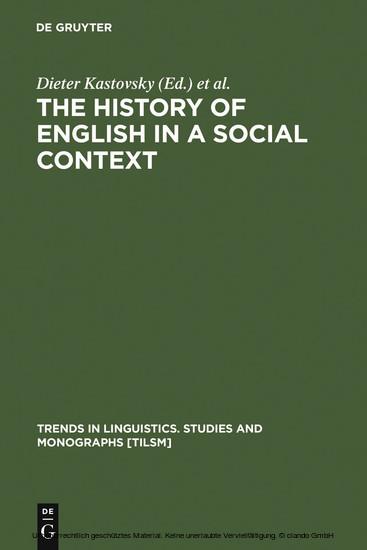 The History of English in a Social Context main product photo
