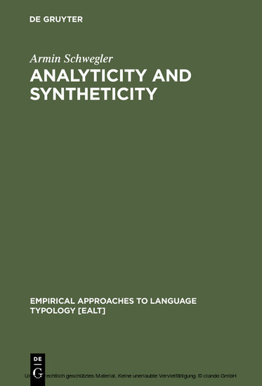 Analyticity and Syntheticity main product photo