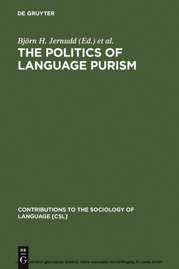 The Politics of Language Purism main product photo