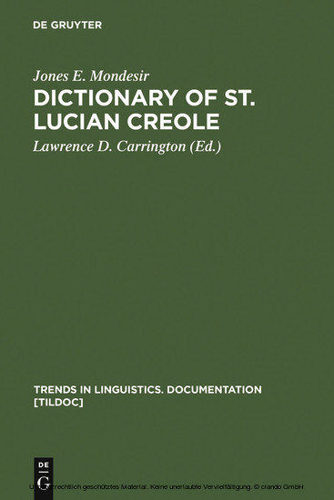 Dictionary of St. Lucian Creole main product photo