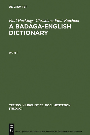 A Badaga-English Dictionary main product photo