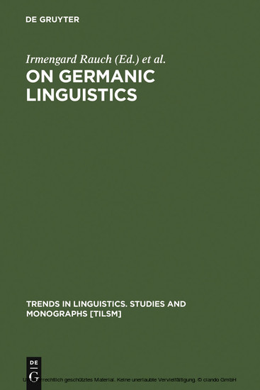 On Germanic Linguistics main product photo