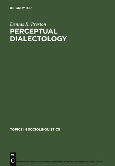 Perceptual Dialectology main product photo