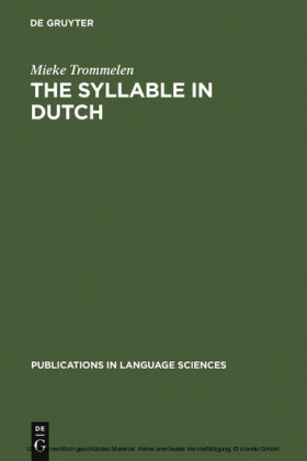 The Syllable in Dutch