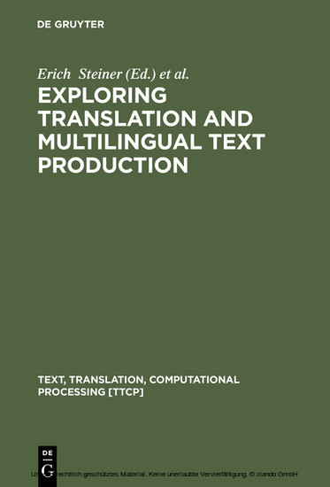 Exploring Translation and Multilingual Text Production main product photo