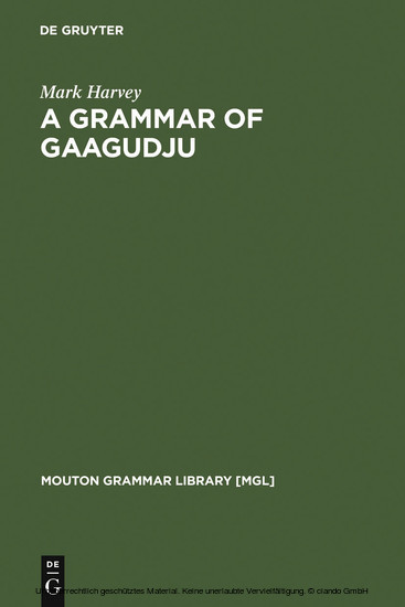 A Grammar of Gaagudju main product photo