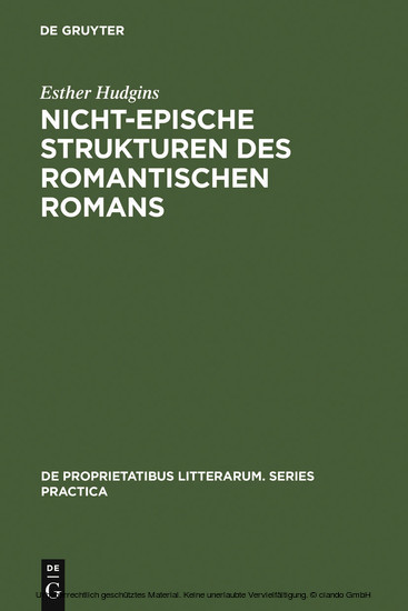 Nicht-epische Strukturen des romantischen Romans main product photo