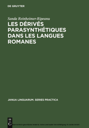 Les dérivés parasynthétiques dans les langues romanes