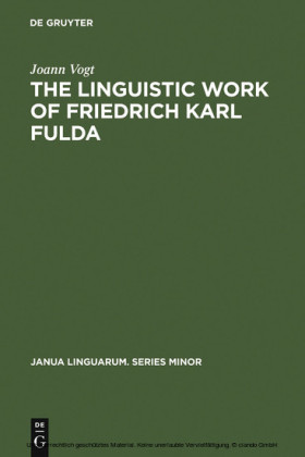 The linguistic work of Friedrich Karl Fulda