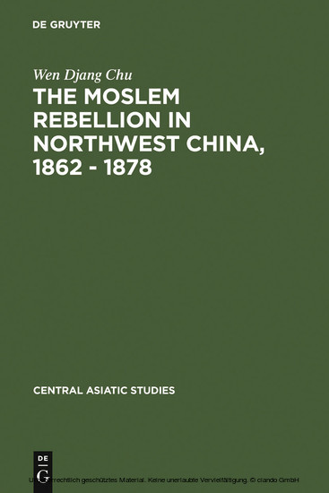 The Moslem rebellion in northwest China, 1862 - 1878 main product photo