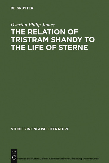 The relation of Tristram Shandy to the life of Sterne main product photo