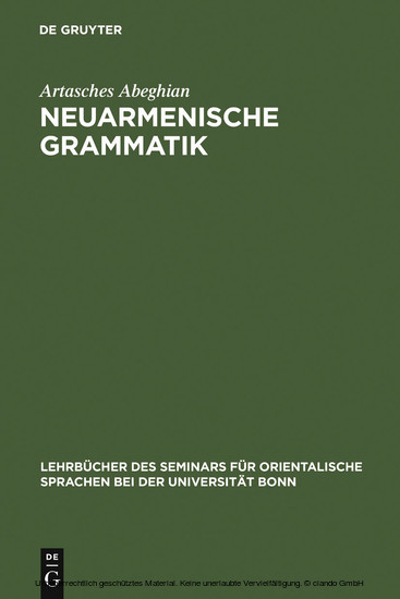 Neuarmenische Grammatik main product photo