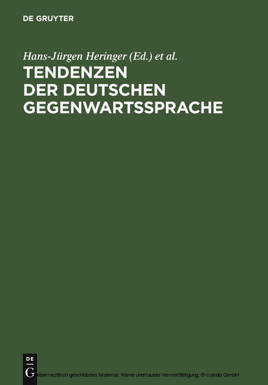 Tendenzen der deutschen Gegenwartssprache main product photo