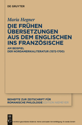 Die frühen Übersetzungen aus dem Englischen ins Französische