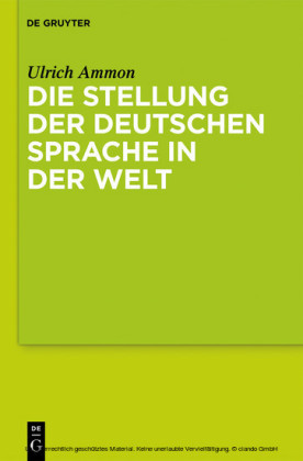 Die Stellung der deutschen Sprache in der Welt
