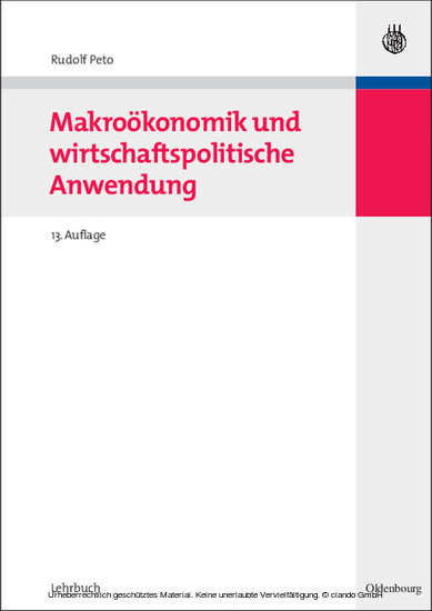 Makroökonomik und wirtschaftspolitische Anwendung main product photo