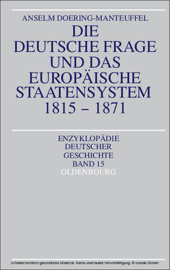 Die deutsche Frage und das europäische Staatensystem 1815-1871 main product photo