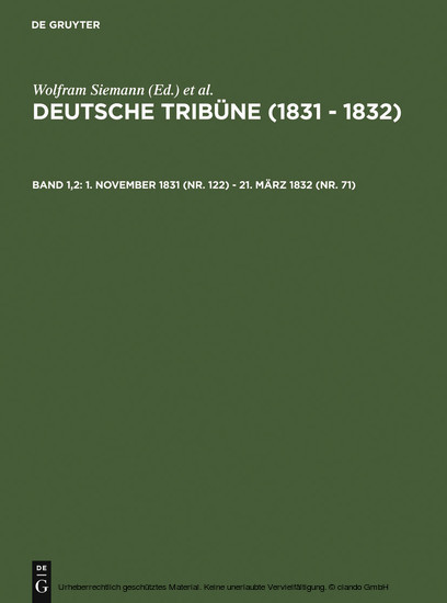 1. November 1831 (Nr. 122) - 21. März 1832 (Nr. 71) main product photo