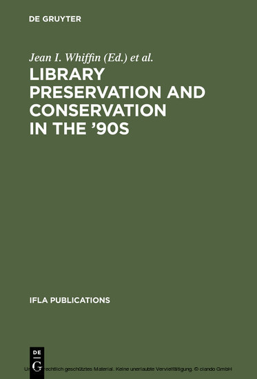 Library Preservation and Conservation in the '90s main product photo