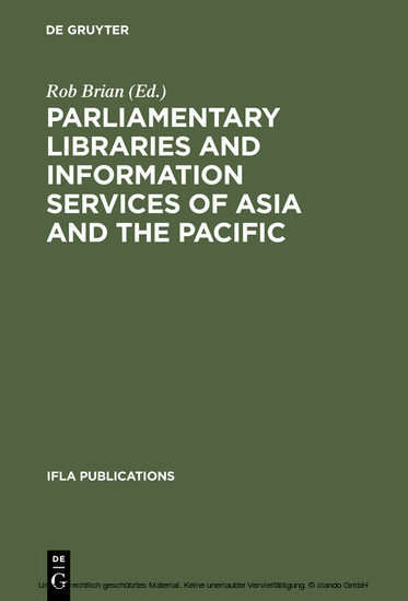 Parliamentary Libraries and Information Services of Asia and the Pacific main product photo