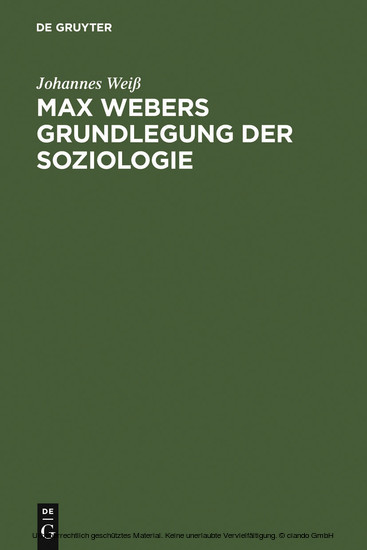 Max Webers Grundlegung der Soziologie main product photo