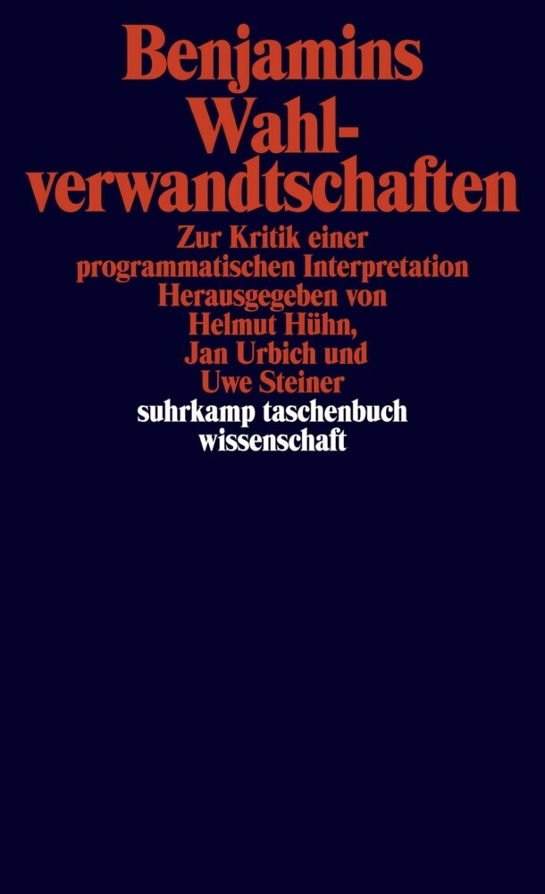Benjamins Wahlverwandtschaften main product photo