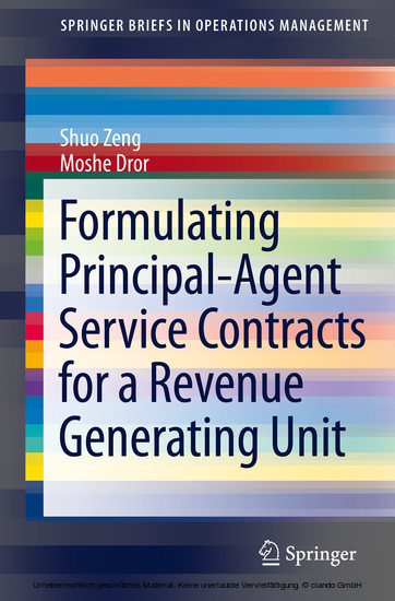 Formulating Principal-Agent Service Contracts for a Revenue Generating Unit main product photo