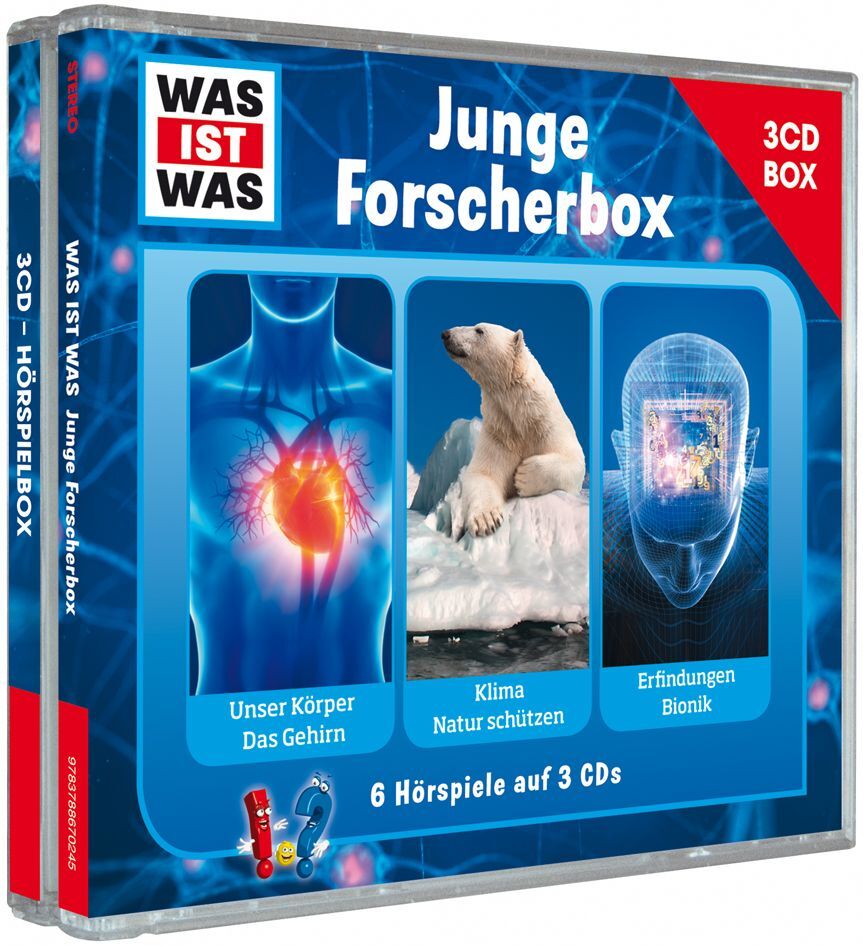 WAS IST WAS 3-CD-Hörspielbox. Junge Forscherbox, Audio-CD main product photo