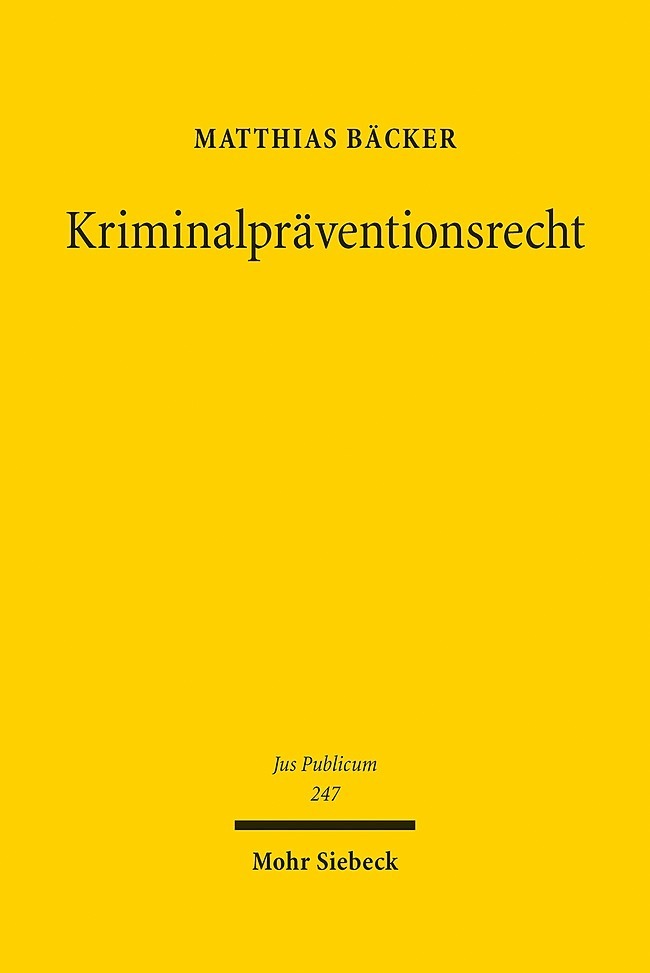 Kriminalpräventionsrecht main product photo
