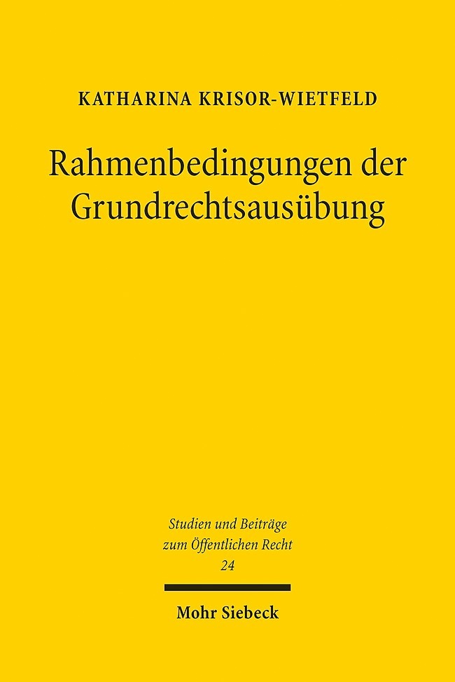 Rahmenbedingungen der Grundrechtsausübung main product photo