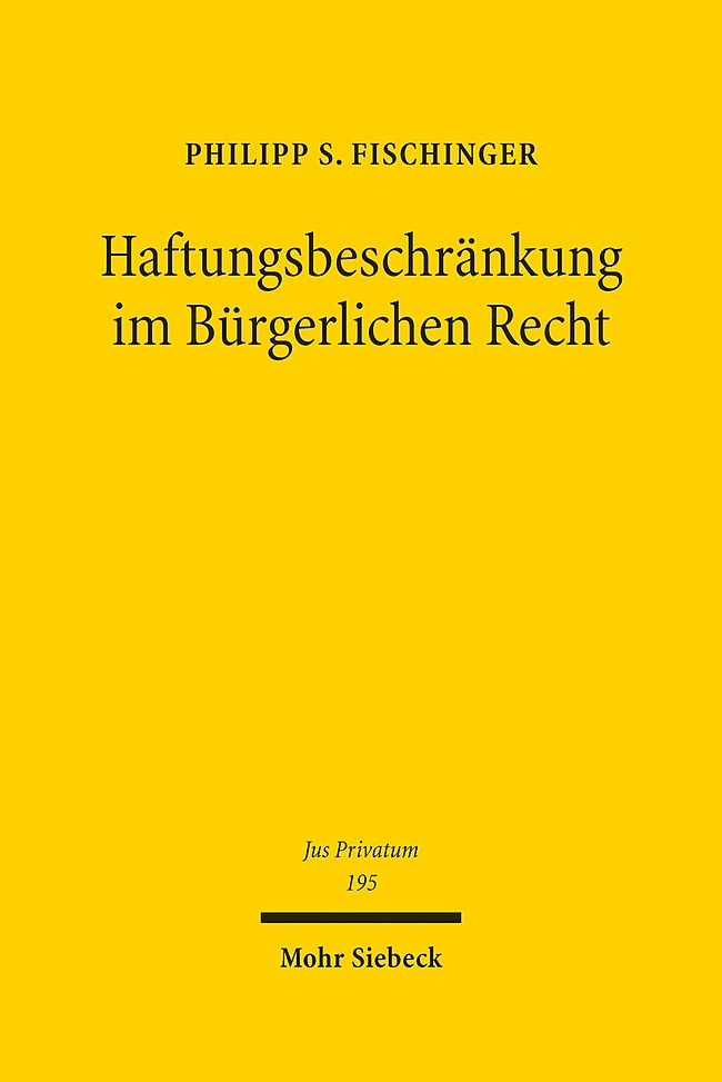 Haftungsbeschränkung im Bürgerlichen Recht main product photo