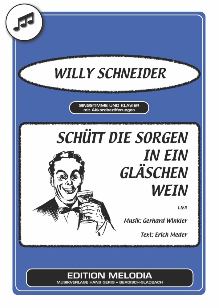 Schütt die Sorgen in ein Gläschen Wein main product photo