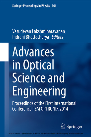 Advances in Optical Science and Engineering main product photo