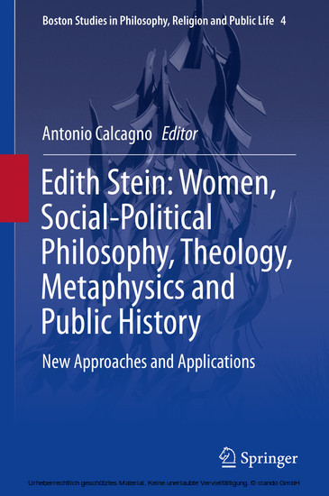 Edith Stein: Women, Social-Political Philosophy, Theology, Metaphysics and Public History main product photo