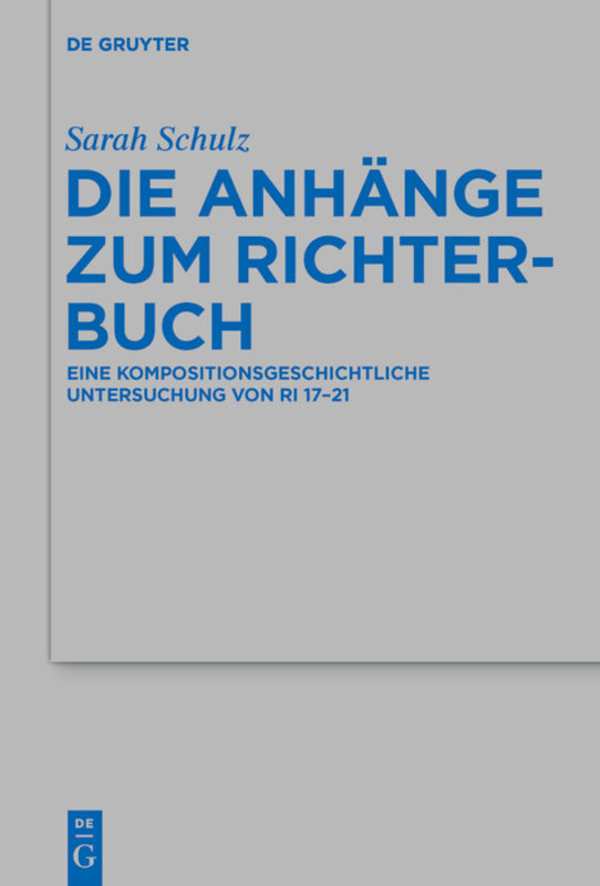 Die Anhänge zum Richterbuch main product photo