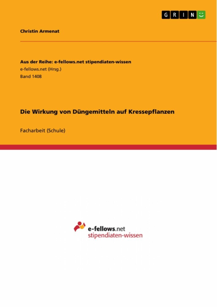 Die Wirkung von Düngemitteln auf Kressepflanzen main product photo