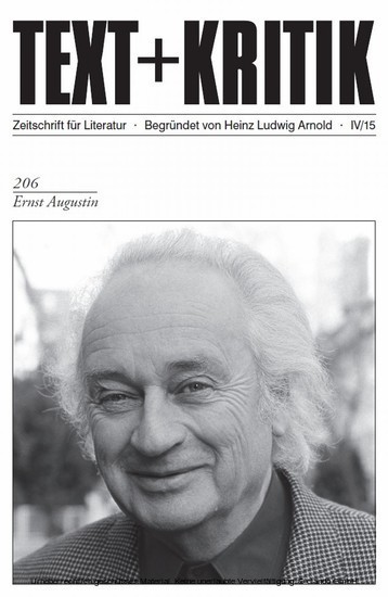TEXT+KRITIK 206 - Ernst Augustin main product photo