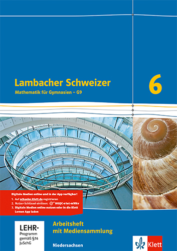 Lambacher Schweizer Mathematik 6 - G9. Ausgabe Niedersachsen, m. 1 Beilage main product photo