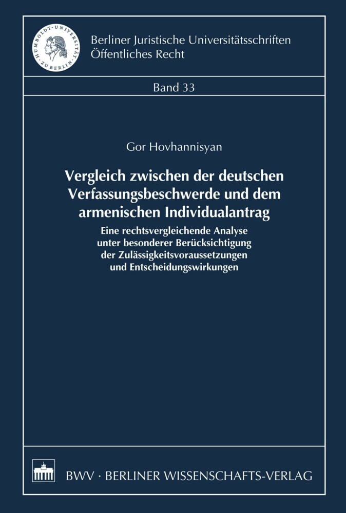 Vergleich zwischen der deutschen Verfassungsbeschwerde und dem armenischen Individualantrag main product photo
